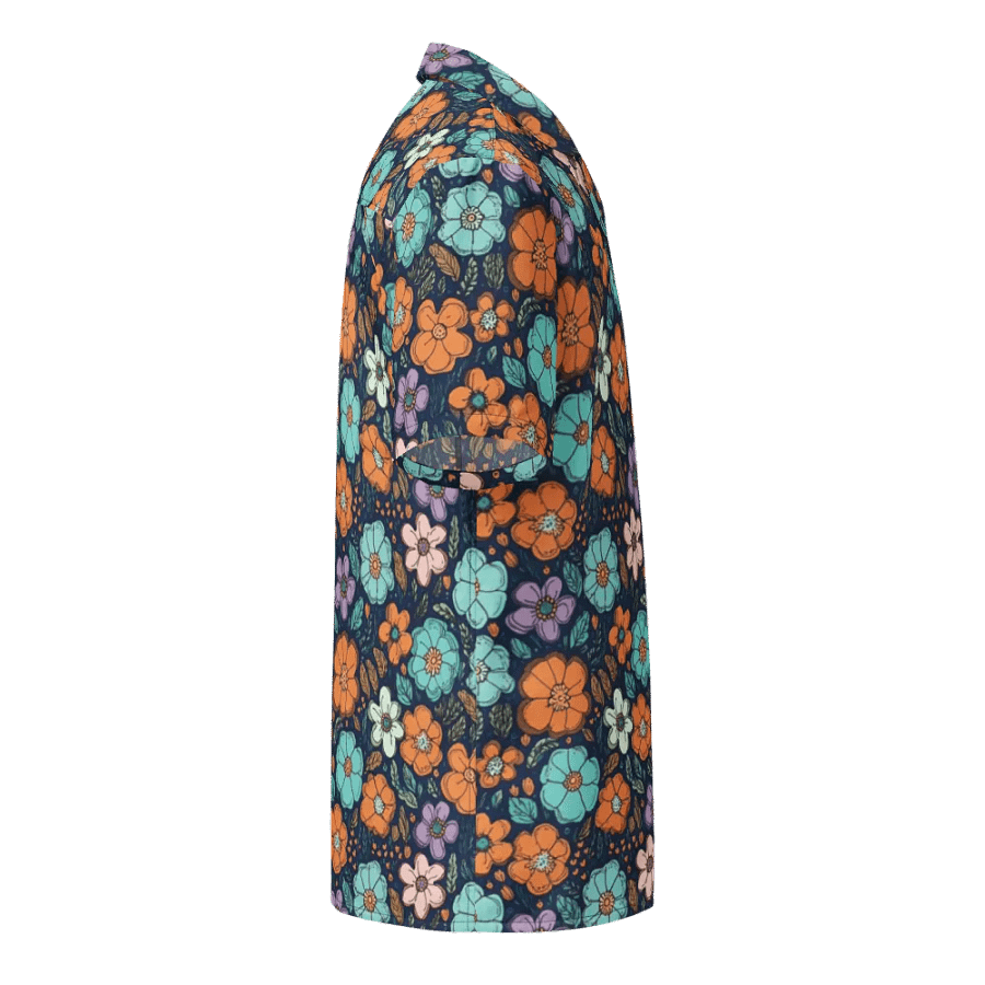 Retro Floral Pattern-Seamless Folk Art Design Hawaiian Shirt product image (4)