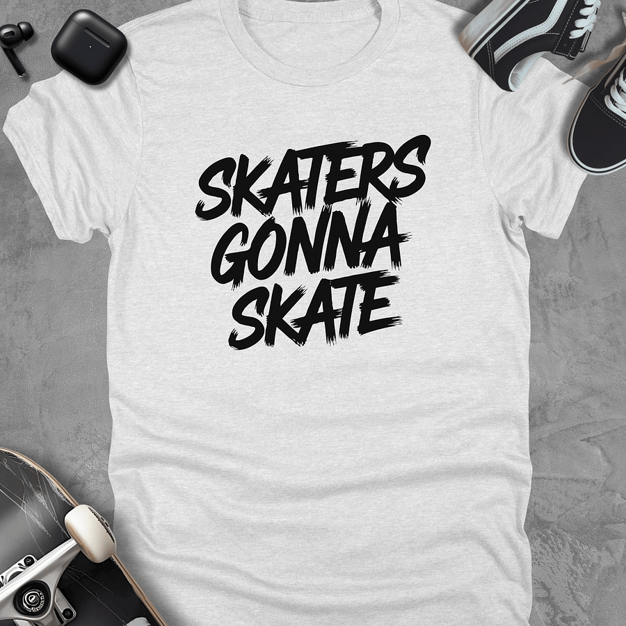 Skaters gonna skate (Black), Skateboarding t-shirt, Unisex product image (3)
