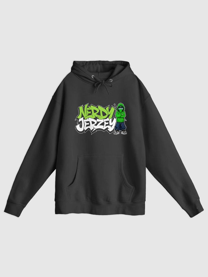 Nerdy Jerzey Graffiti Pullover Hoodie Green & White Variant 1 product image (1)
