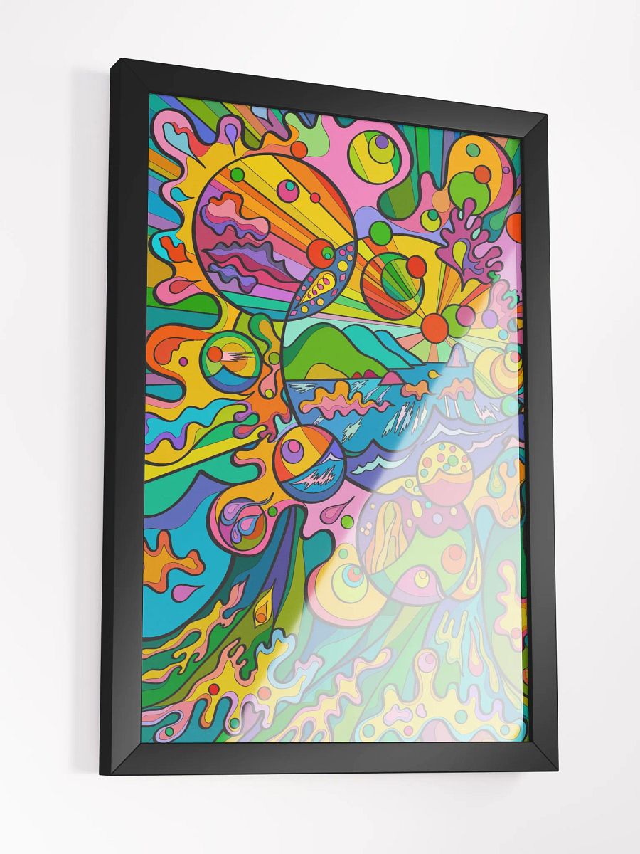 Vibrant Ayous Wood Framed Matte Poster - Bright Sea Bubbles product image (3)