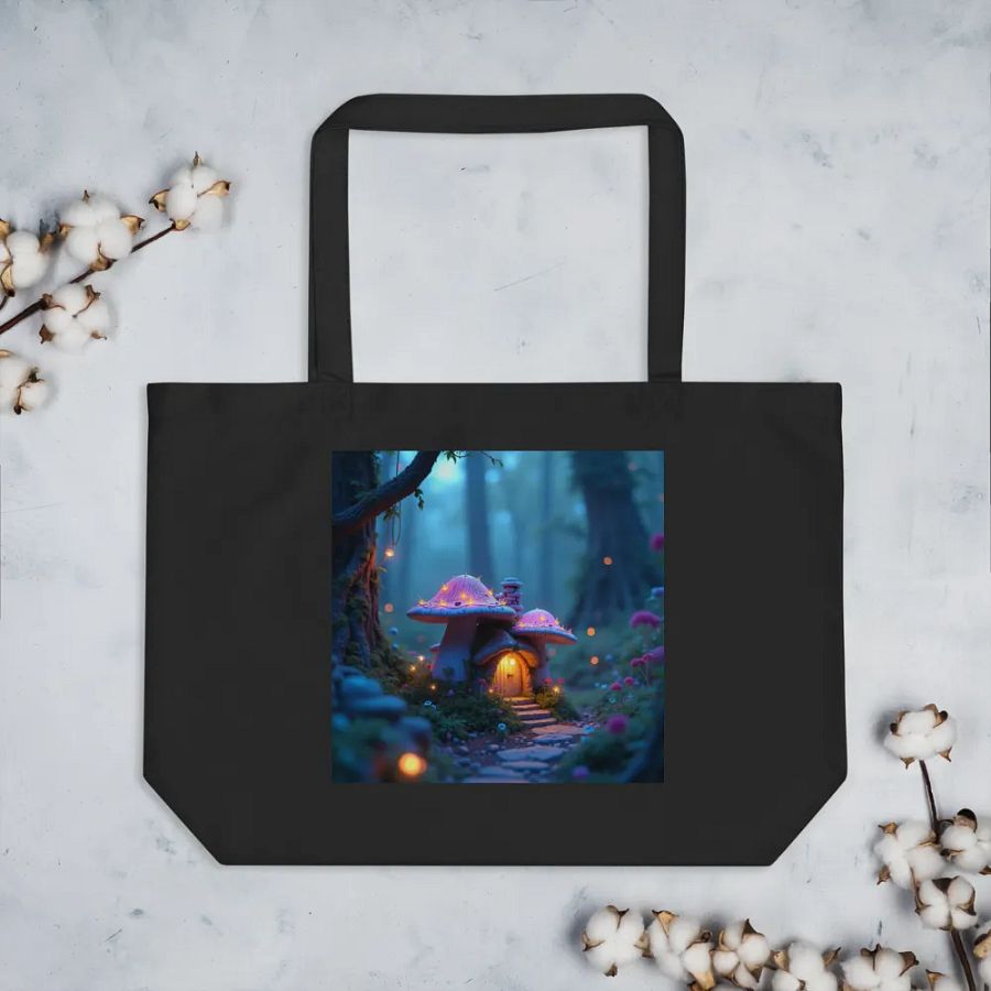Enchanted Mushroom House Organic Tote product image (3)