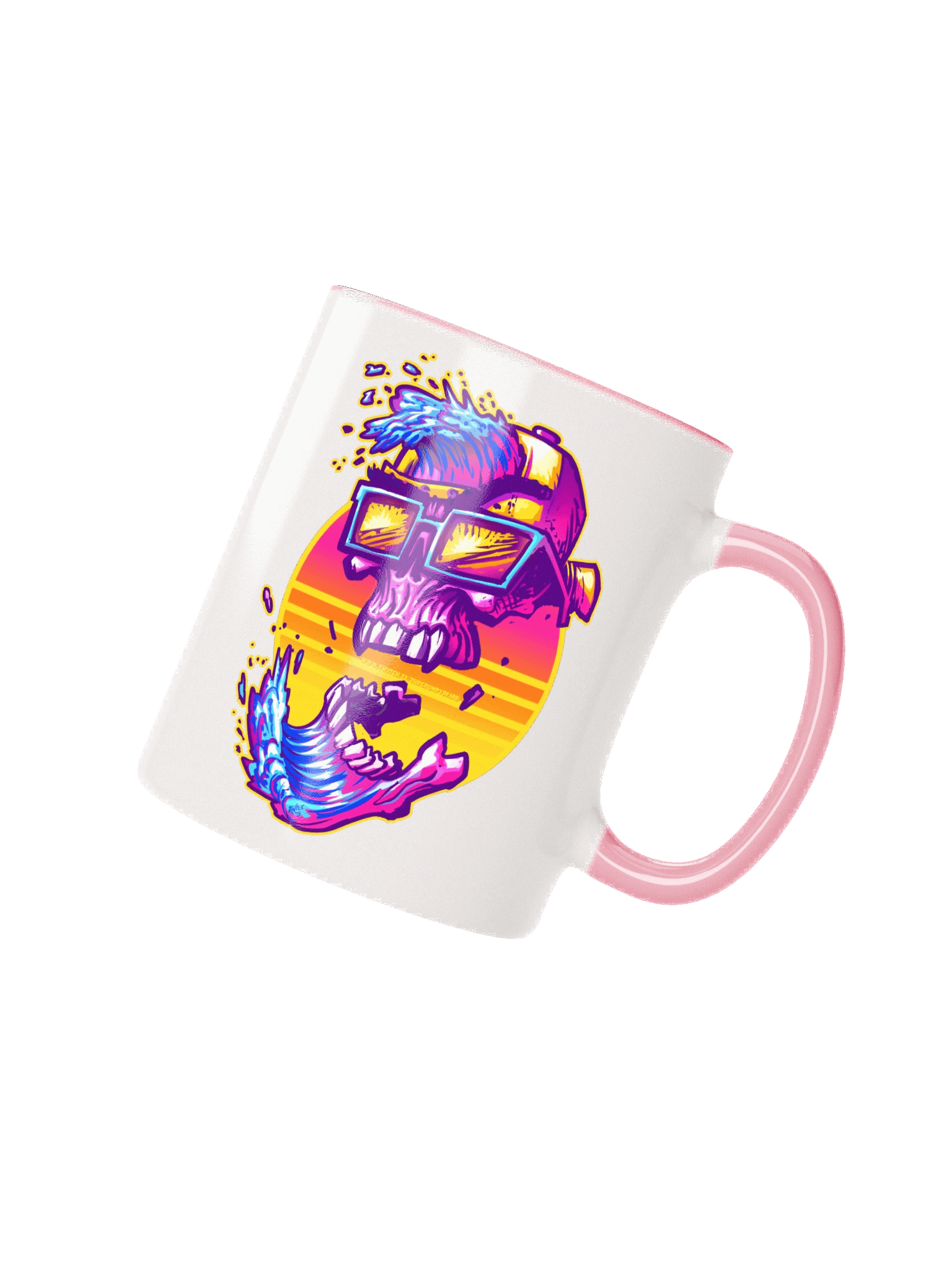 GrumpyBeard WaveSkull - Ceramic Mug with Color Inside product image (1)