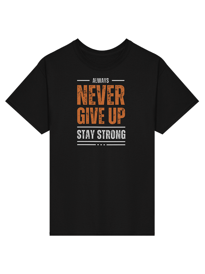 NEVER GIVE UP Bold Orange Tee product image (1)