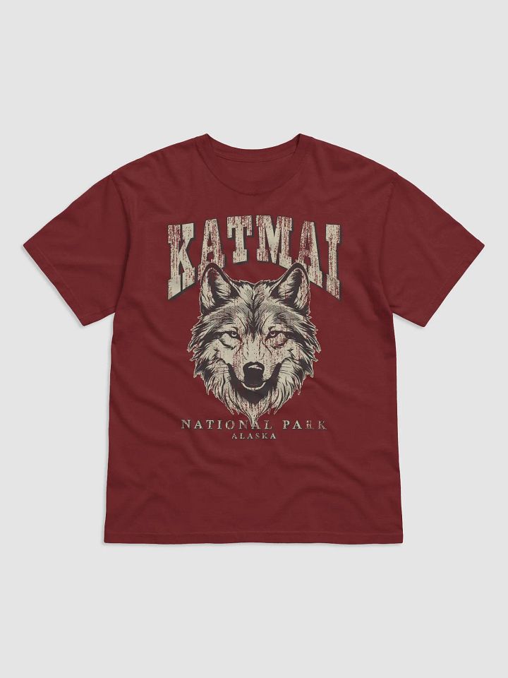 Katmai National Park, Alaska Tee | Vintage-Style Grunge Western Shirt with a Wolf's Head product image (12)