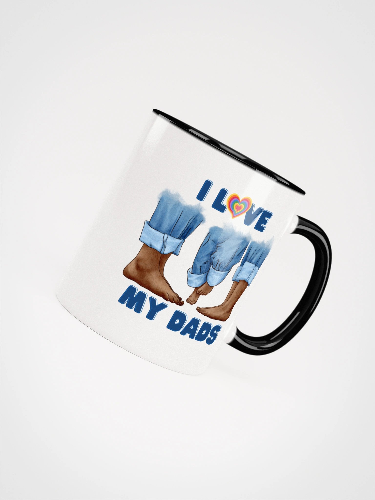 LGBTQ Two Dad Family Design for Kids Ceramic Mug with Color product image (4)