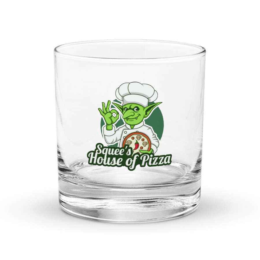 Squee’s House of Pizza Rocks Glass product image (1)