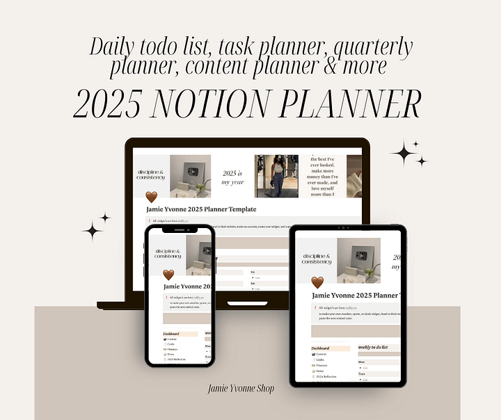 2025 Notion Planner Template – Your All-in-One Goal Setting & Organization System product image (1)