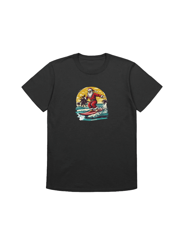 Surfing Santa Christmas Unisex T-Shirt product image (1)