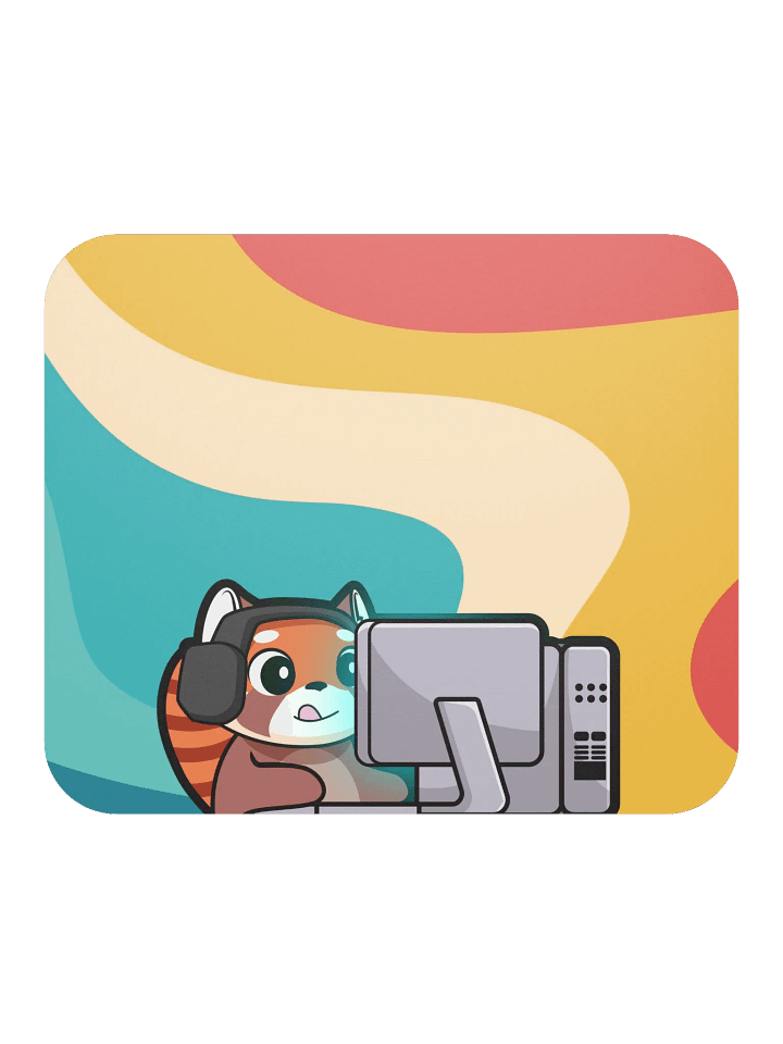 Gaming Bear Mouse Pad (Groovy) - 8.7" x 7.1" product image (1)