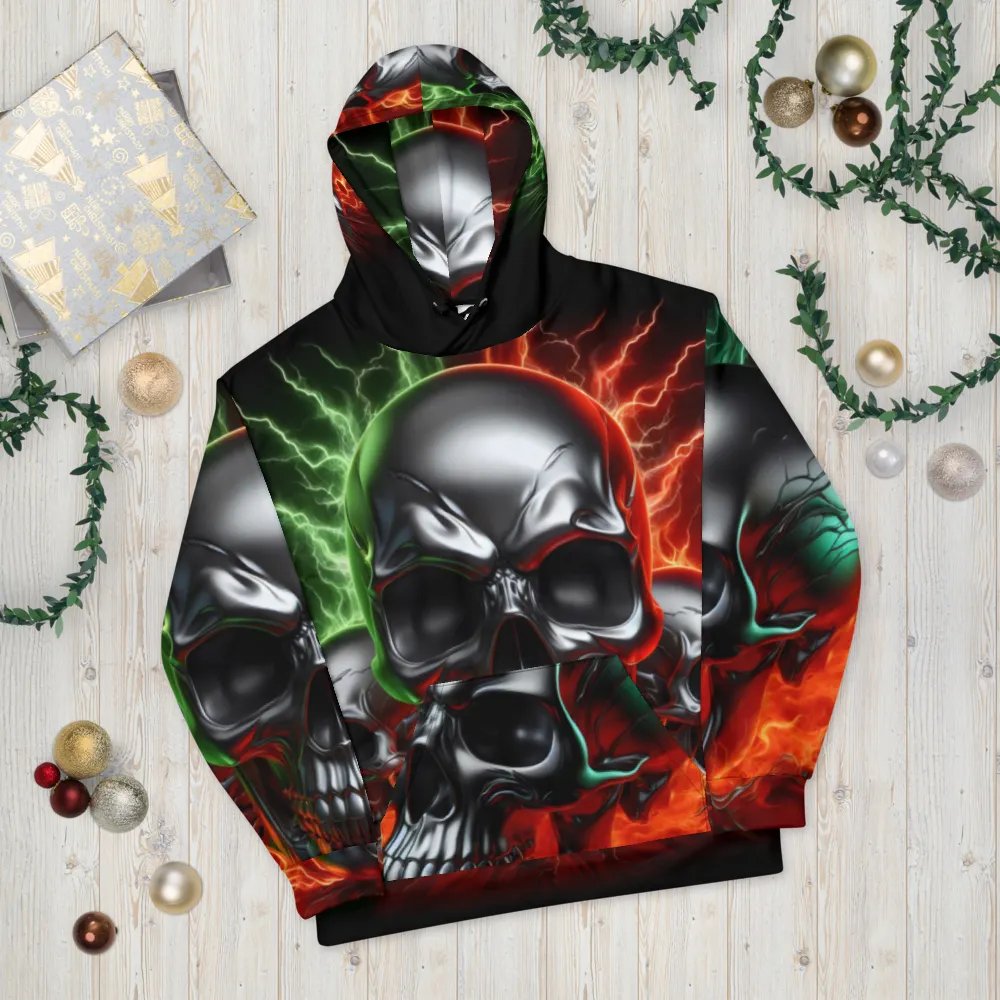 Metallic Skulls - Unisex Skull Hoodie #16 product image (10)