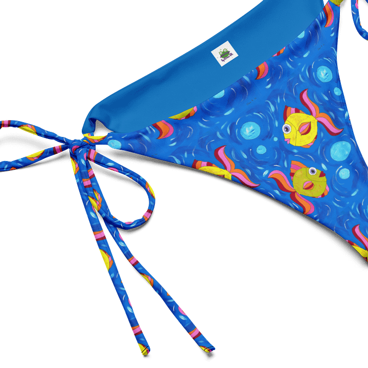 Fish style (art by Dina R.) acrylic painting picture - Recycled String Bikini Bottom product image (2)
