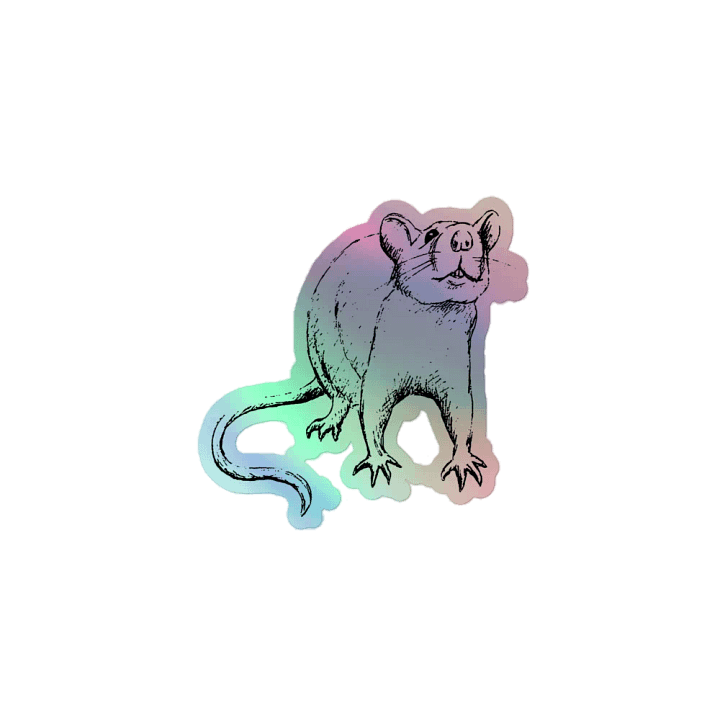 Hint of rat Holographic sticker product image (1)