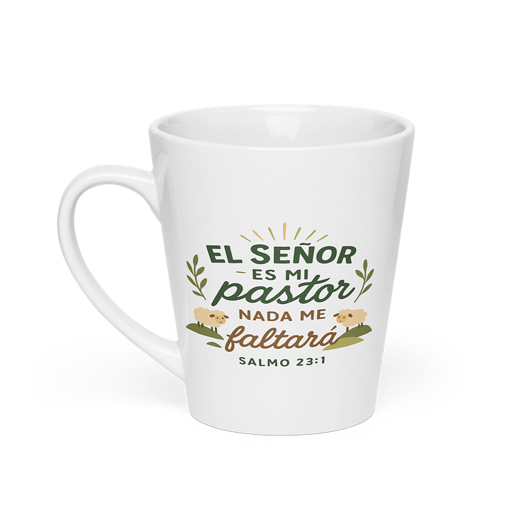 Latte Mug – “El Señor es mi Pastor” – Spanish Christian Design product image (1)