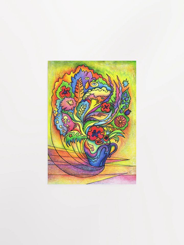 Whimsical Bouquet: Vibrant Matte Poster - Bright Bouquet product image (1)