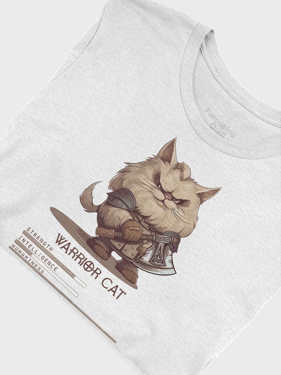 RPG Warrior Cat unisex short sleeve T-shirt for gamers and cat lovers product image (5)