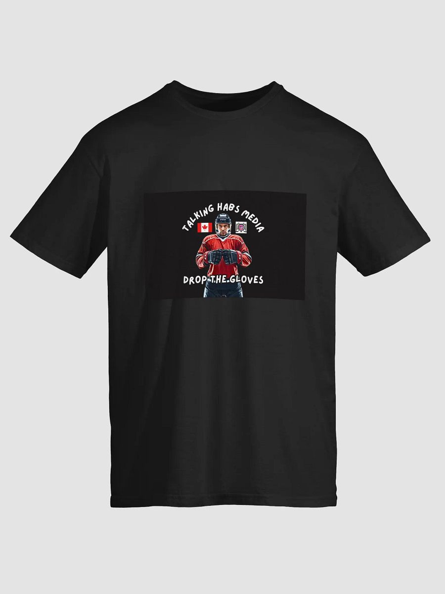 Talking Habs Drop the Gloves Black Design T-Shirt product image (1)