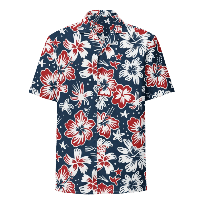 NEW! CoBruhs Red/White/Blue Hawaiian Shirt product image (1)