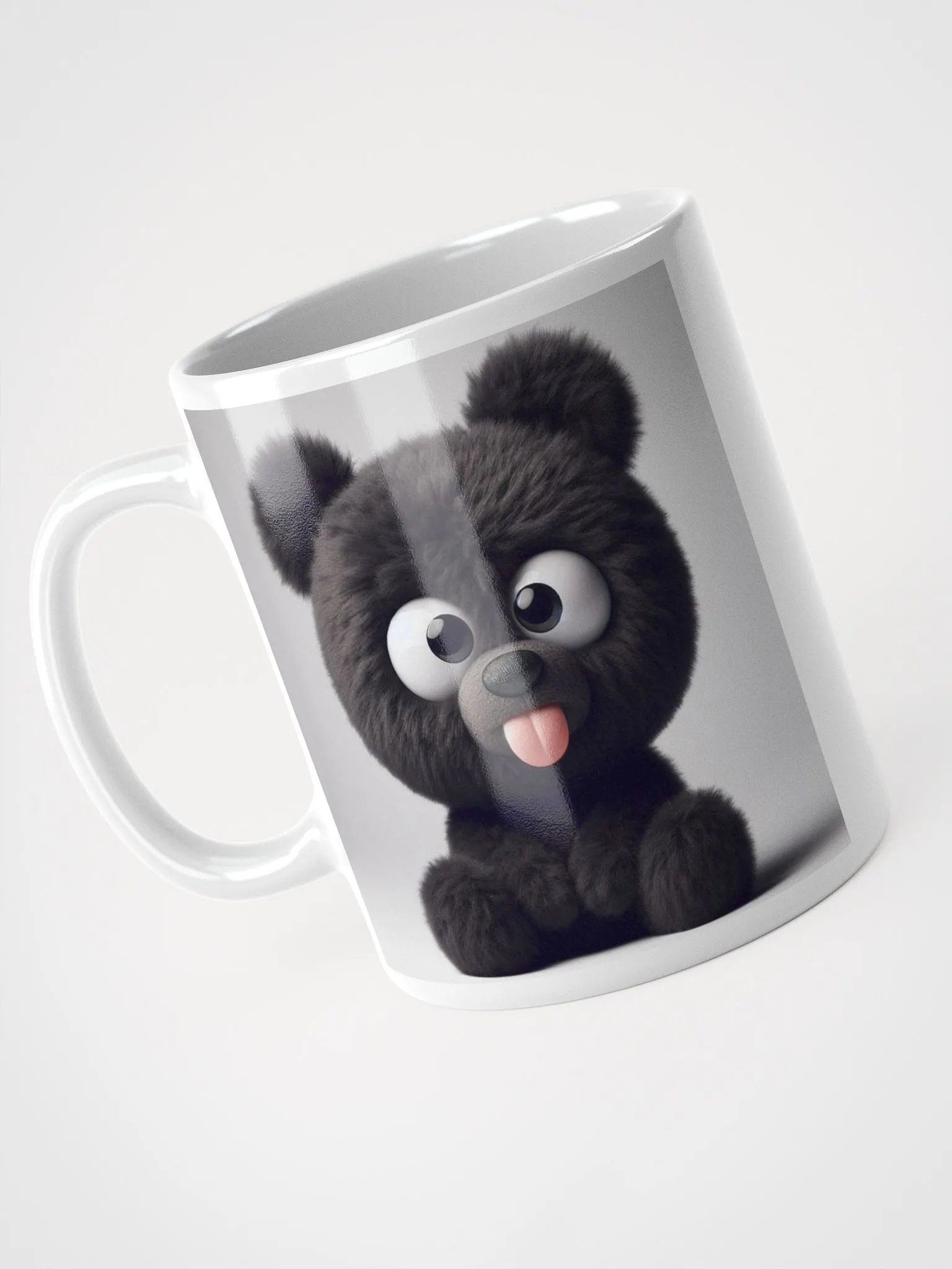 Rude Black Teddy Bear #Humorous Mug - White product image (3)