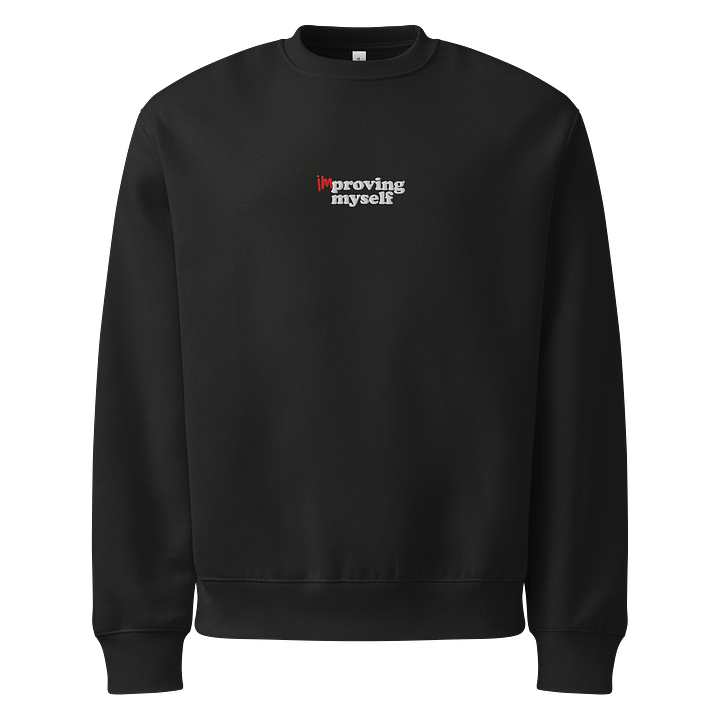 IMproving Myself Embroidered Sweatshirt (Black) product image (1)
