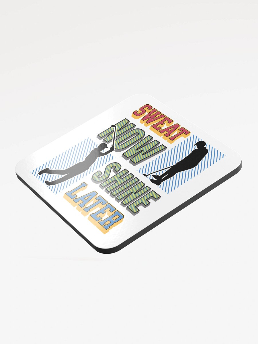 Sweat Now Shine Later Golfing Swing Putt Cork Coaster Set product image (4)