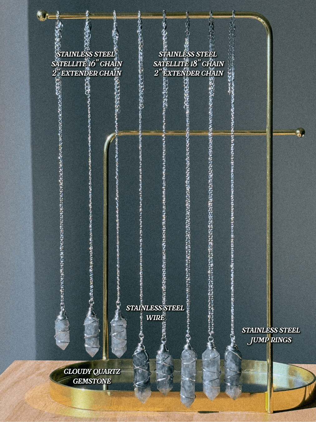 i feel Grounded - Cloudy quartz necklace product image (4)
