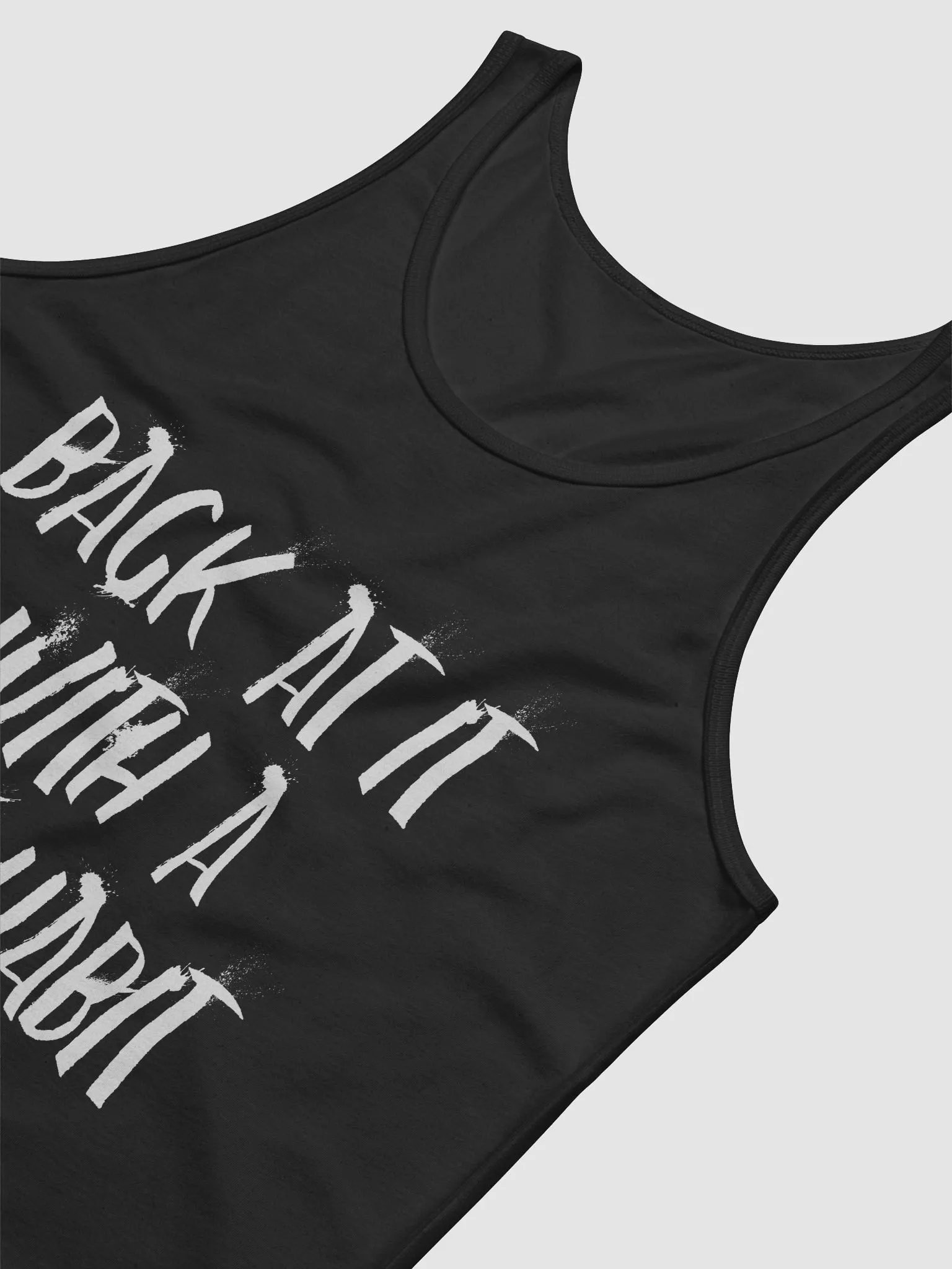 "Back At It With A Good Habit" Asphalt Charcoal Tank Top product image (6)
