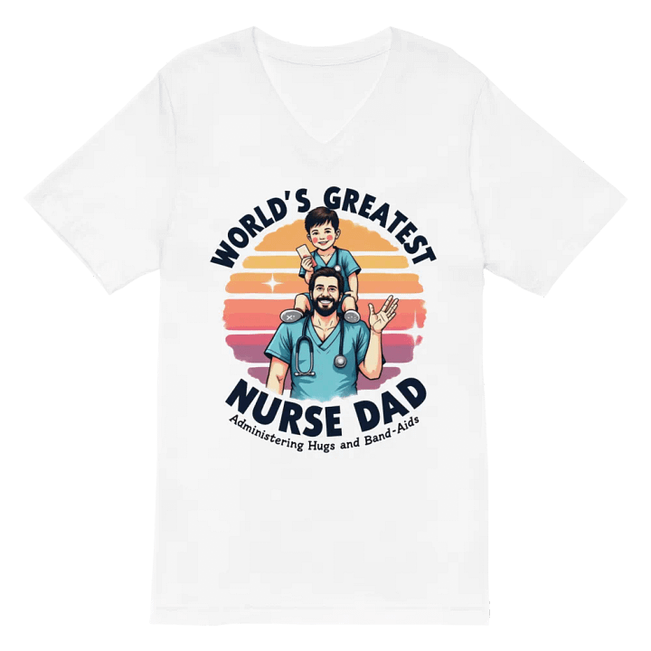 World's Greatest Nurse Dad V-Neck Tee product image (2)