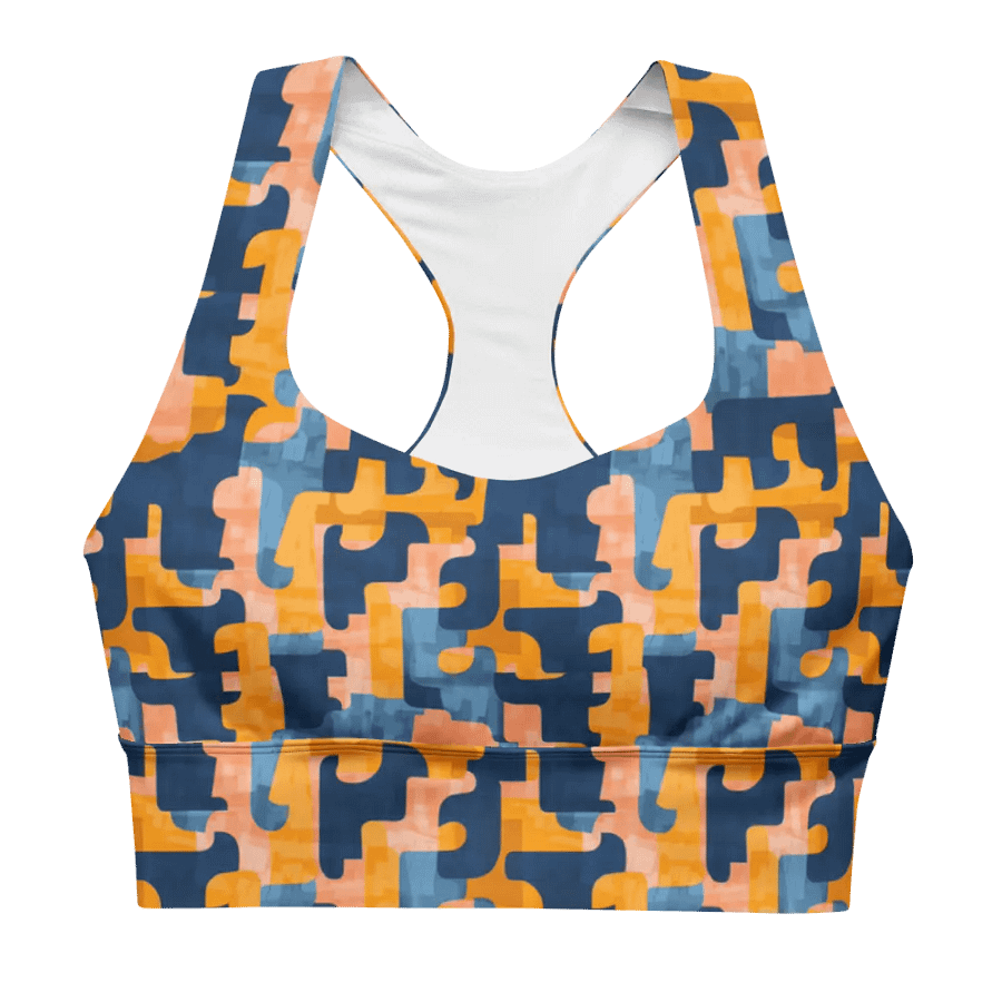 Flowing Shapes | Recycled Longline Sports Bra product image (3)