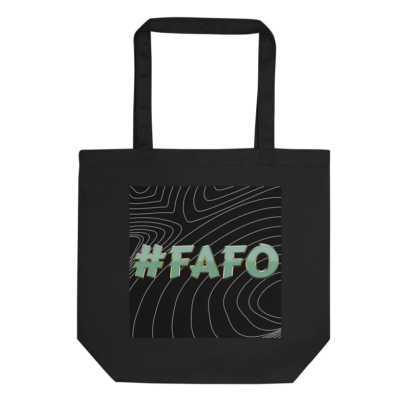 FAFO Black Pin Stripe tote bag