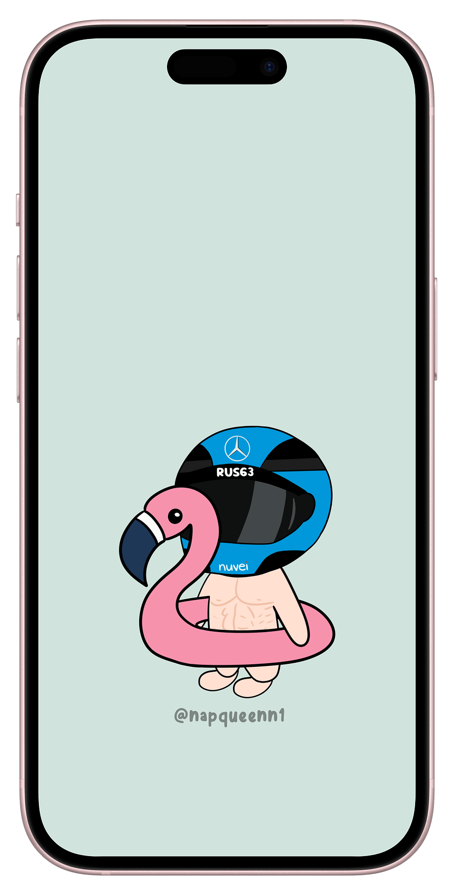 Flamingo George - Phone Wallpaper product image (1)
