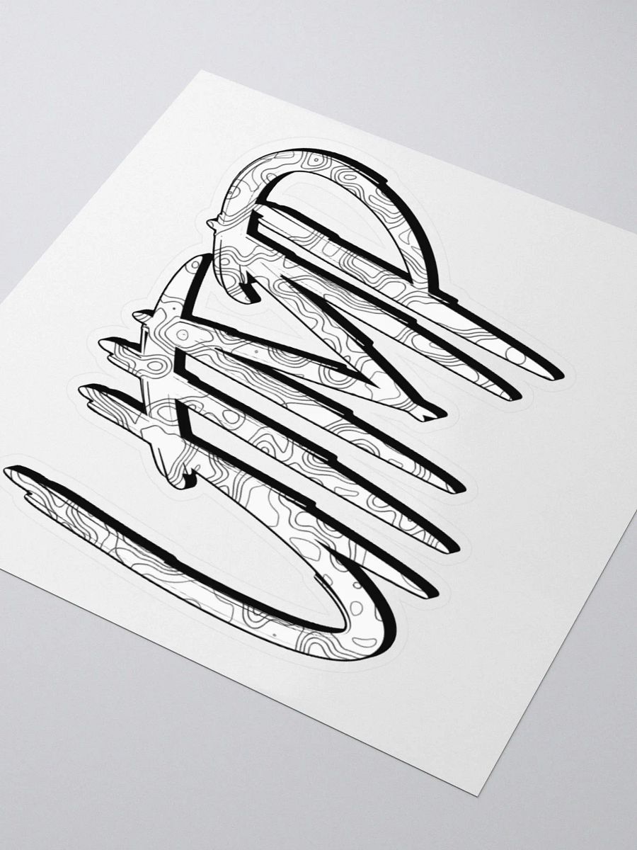 Kiss Cut Sticker - UTMP Logo Topo Stealth White product image (1)