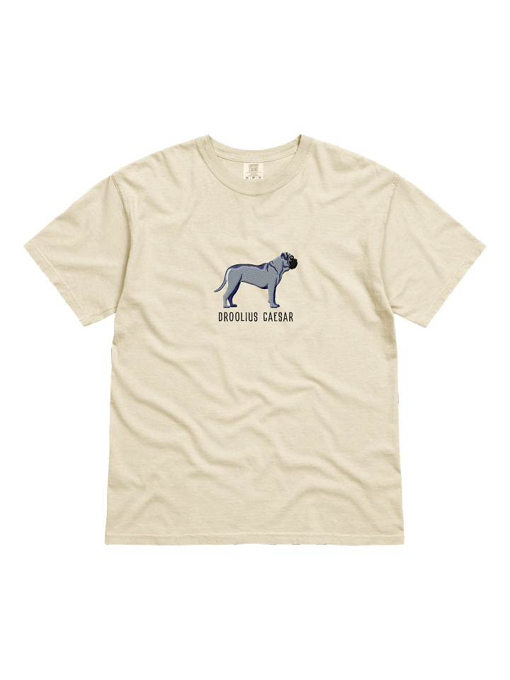 Droolius Caesar T-Shirt(Embroidered) of an English Mastiff(Blue) product image (41)