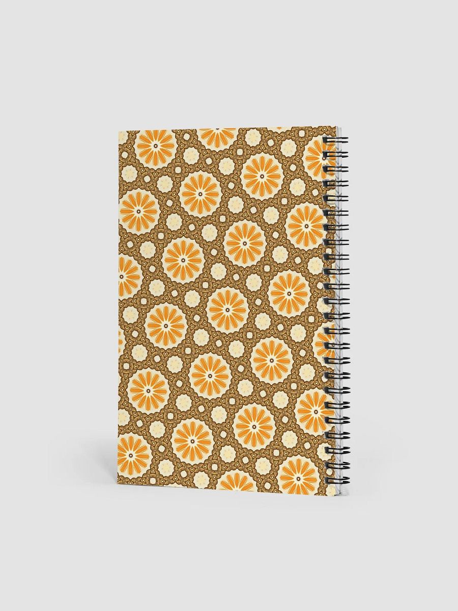 Retro Orange Brown Floral Spiral Notebook product image (2)