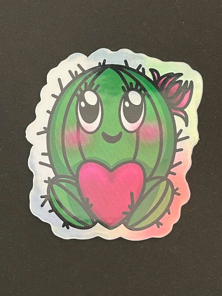 Cactus Holographic Vinyl Sticker product image (1)