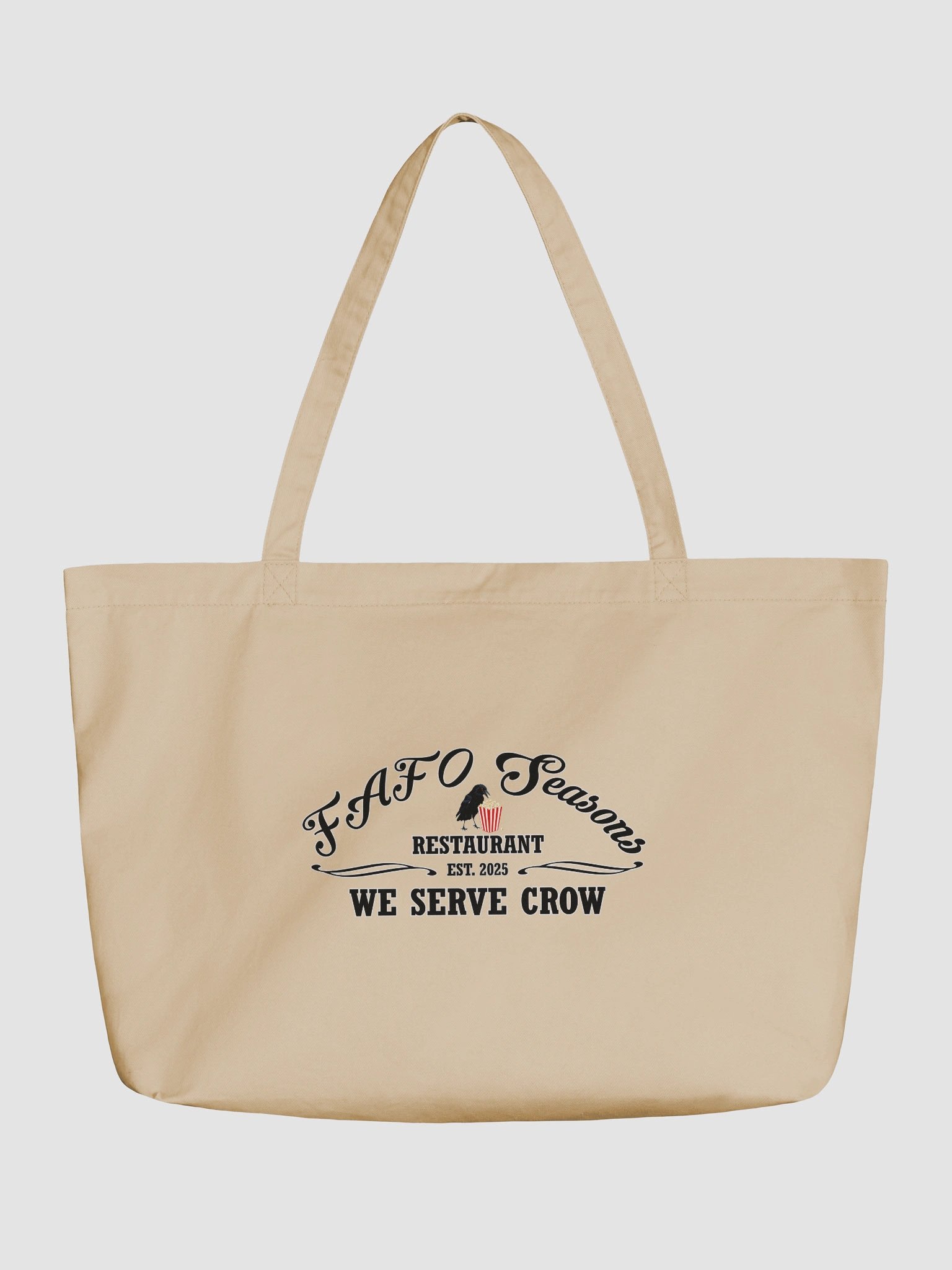 FAFO Seasons Restaurant Logo - We Serve Crow - Eco-Friendly Tote Bag product image (2)