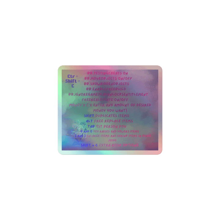 Sims Cheat Codes Holographic Sticker product image (1)