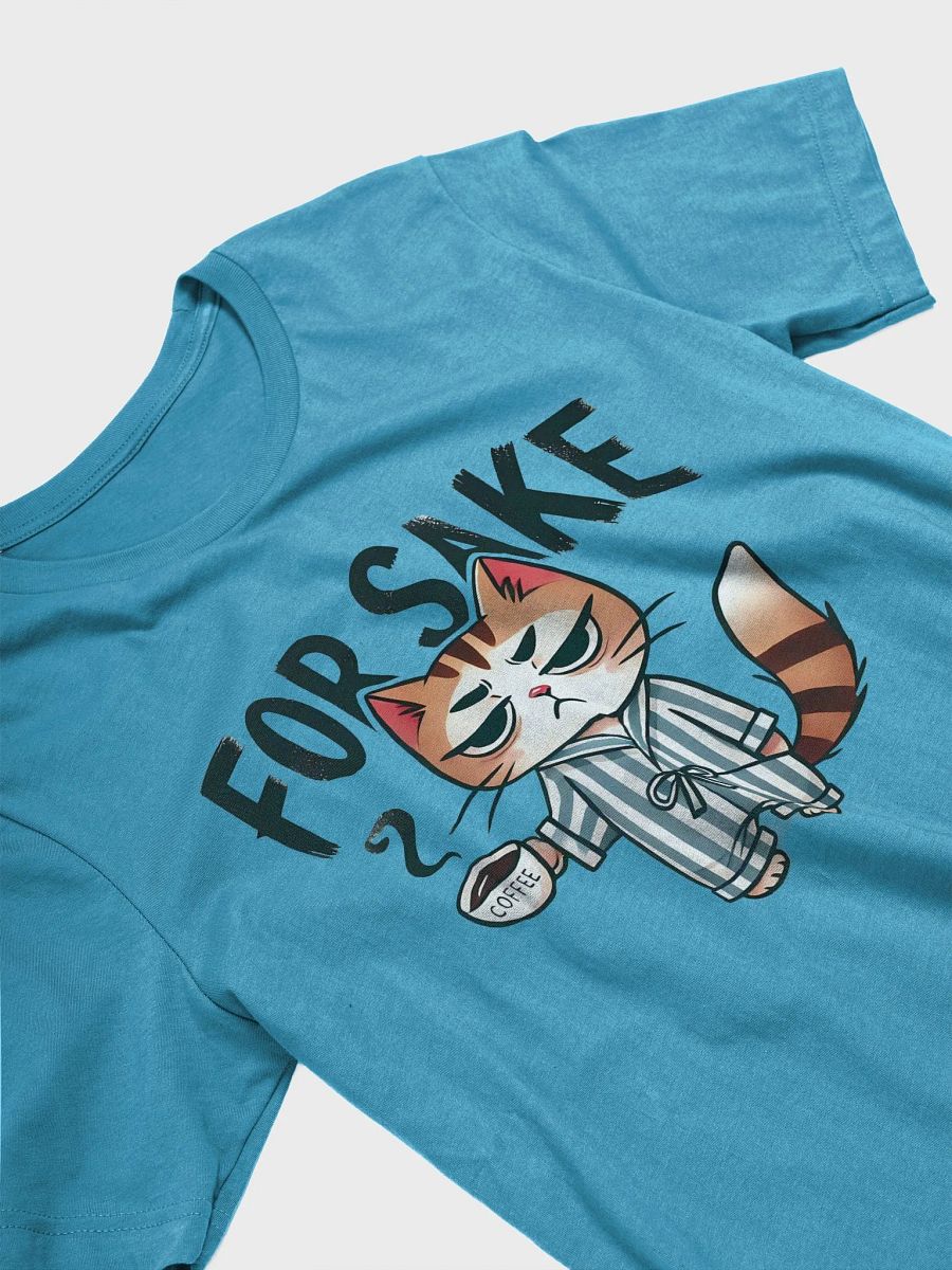 For Sake Coffee Cat T-Shirt – Funny Pajama Cat Design for Coffee Lovers product image (3)