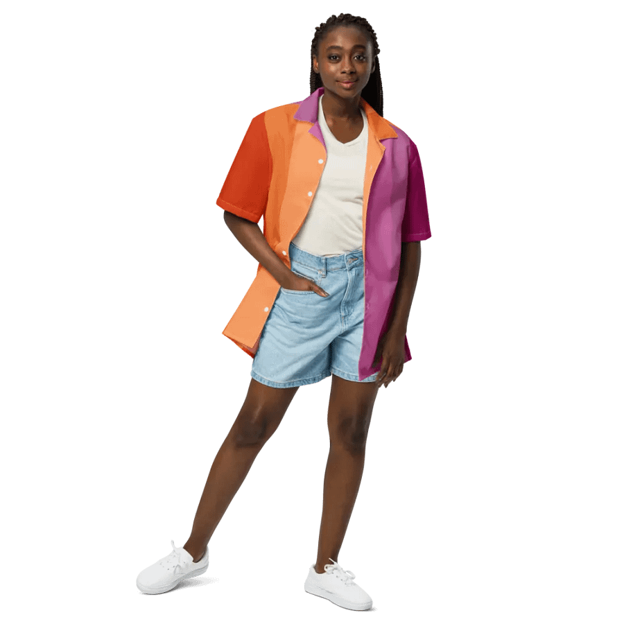 Lesbian Pride Flag - All-Over Hawaiian Shirt product image (3)