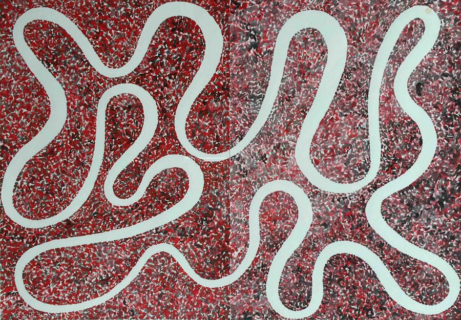 Black on Red Red on Black (2008) on canvas (24" x 36") product image (1)