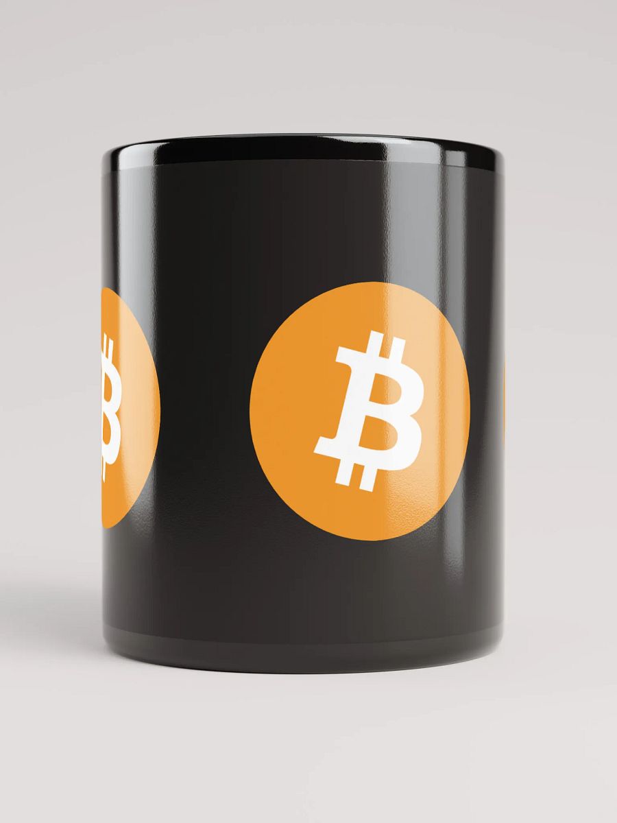 Bitcoin Logo Black Glossy Mug product image (9)