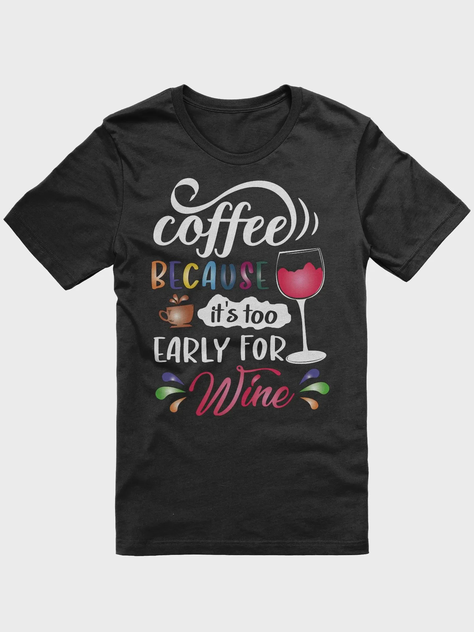 Wine & Coffee Lover's Playful T-Shirt product image (1)