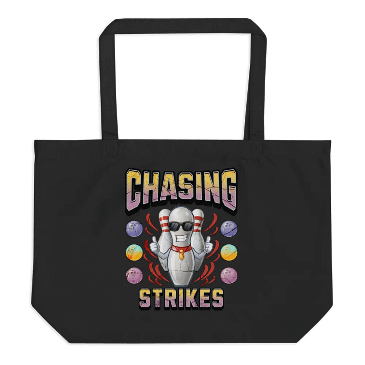 Chasing Strikes Bowling Pin Fun Organic Tote product image (1)