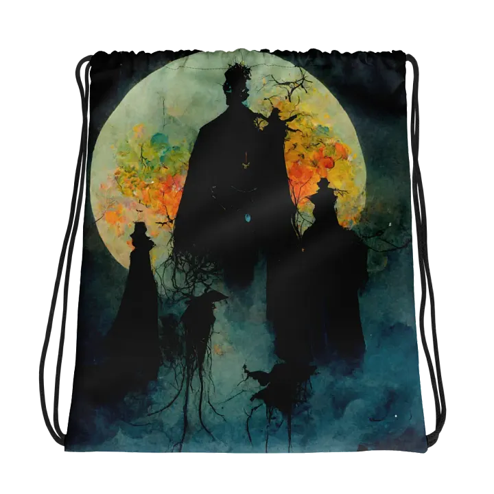 Moonlit Mystique Drawstring Backpack product image (1)