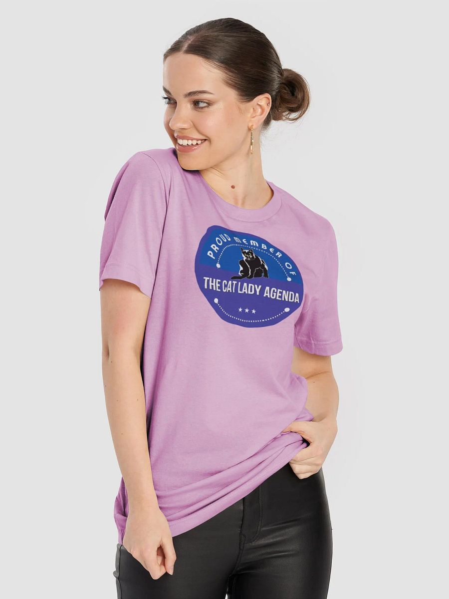 Cat Lady Agenda Blue Logo T-shirt product image (3)