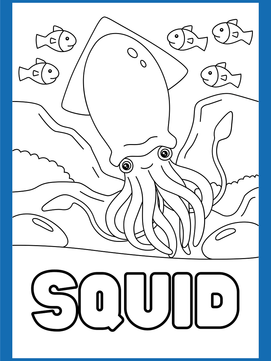 Ocean Friends – Printable and coloring flashcards of sea animals. product image (3)