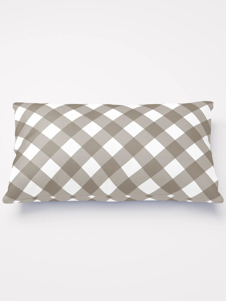 Grey/White Gingham Plaid Pillow product image (5)