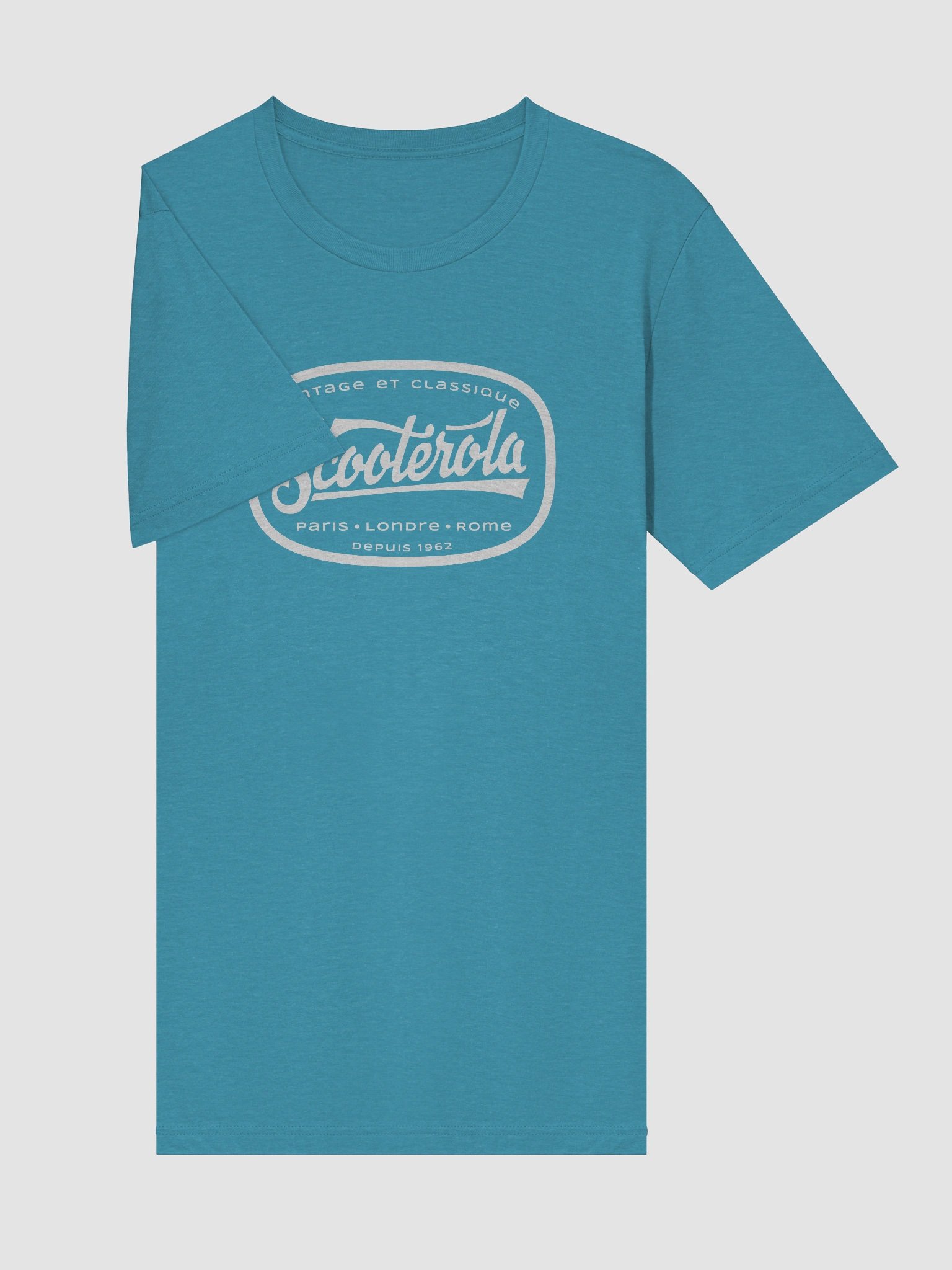 Vintage Scooterola Cartouche Tri-Blend Tee. White product image (5)