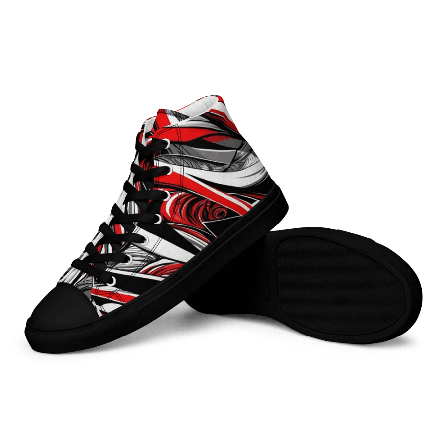 Red White Black Graffiti Design _ Calceonova Streetwear _ Woman High-Top Sneakers product image (12)