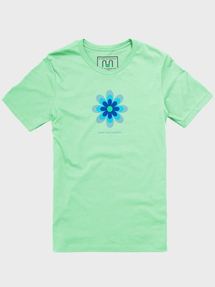 Laid-back flower T-Shirt "Kann man machen." - blue product image (1)