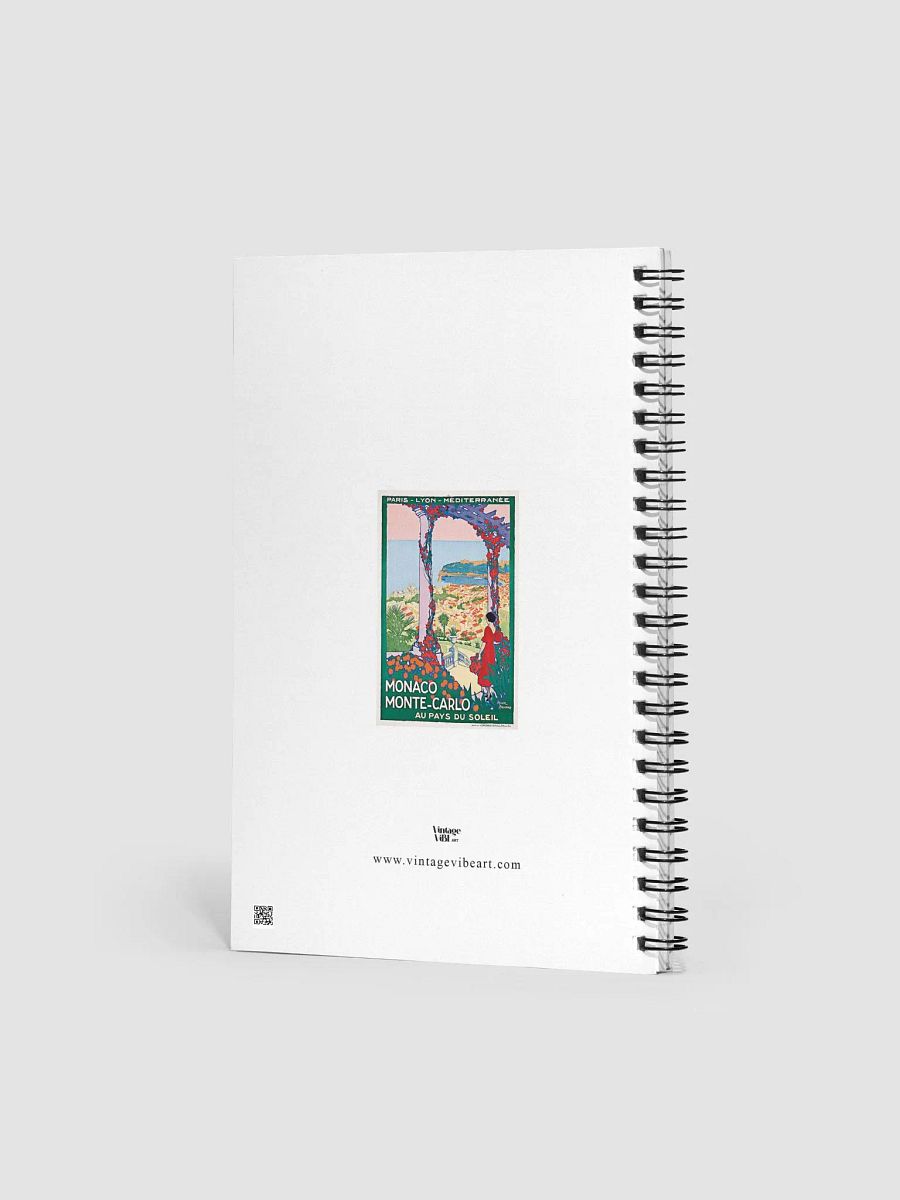 Vintage Monaco Travel Poster Spiral Notebook product image (2)
